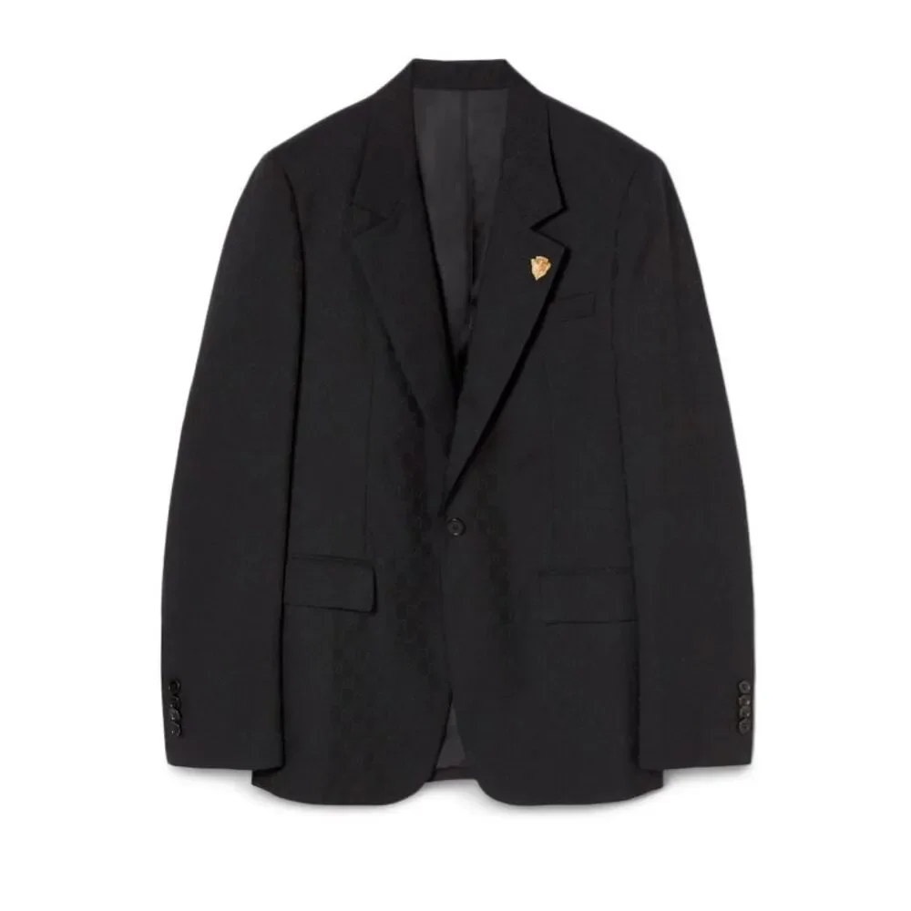 Gucci Men Single-Breasted Jacket With 